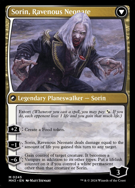 Sorin of House Markov // Sorin, Ravenous Neonate (245) - Modern Horizons 3 (MH3)