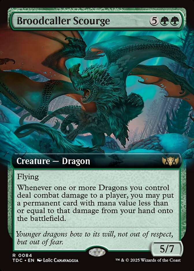 Broodcaller Scourge - [Extended Art] Tarkir: Dragonstorm Commander (TDC)