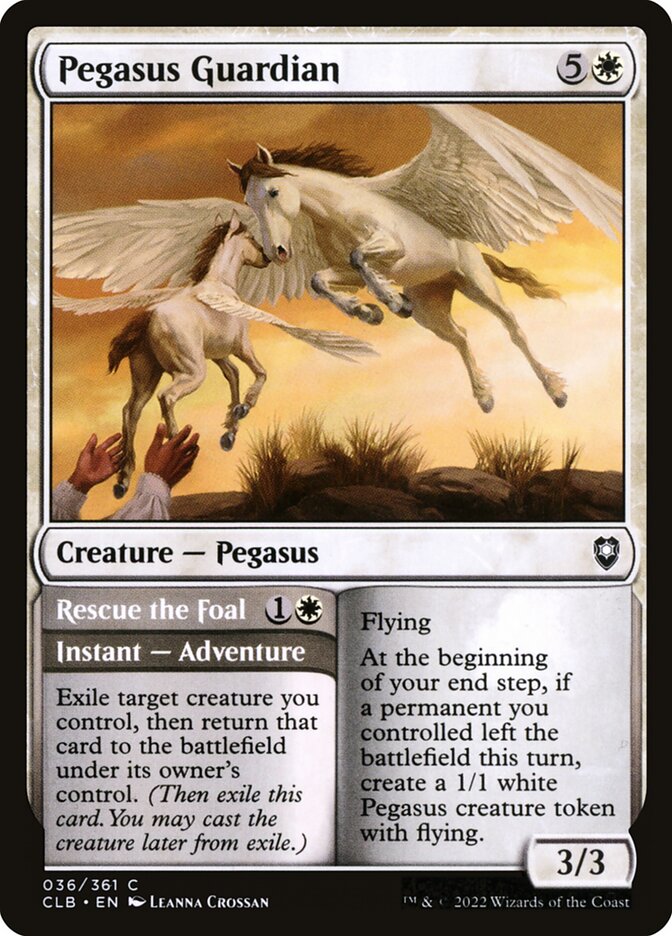 Pegasus Guardian // Rescue the Foal (36) - Commander Legends: Battle for Baldur's Gate (CLB)