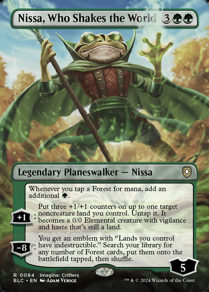 Nissa, Who Shakes the World - [Borderless] Bloomburrow Commander (BLC)