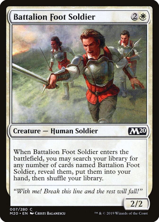 Battalion Foot Soldier (7) - Core Set 2020 (M20)