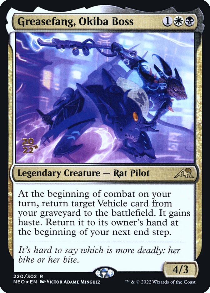 Greasefang, Okiba Boss (220s) - Kamigawa: Neon Dynasty Promos (PNEO)