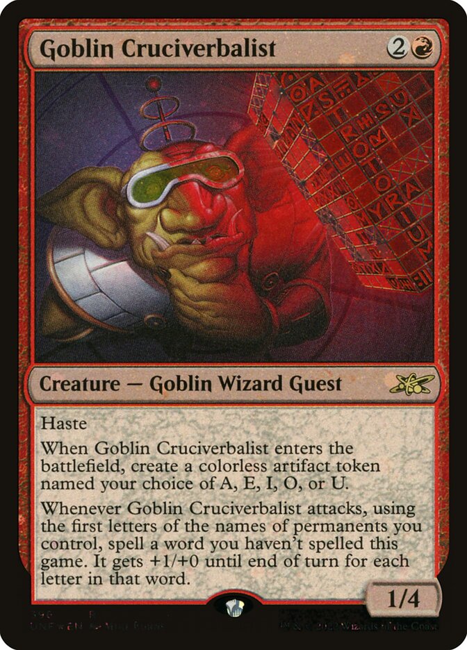 Goblin Cruciverbalist (396) - Unfinity (UNF)