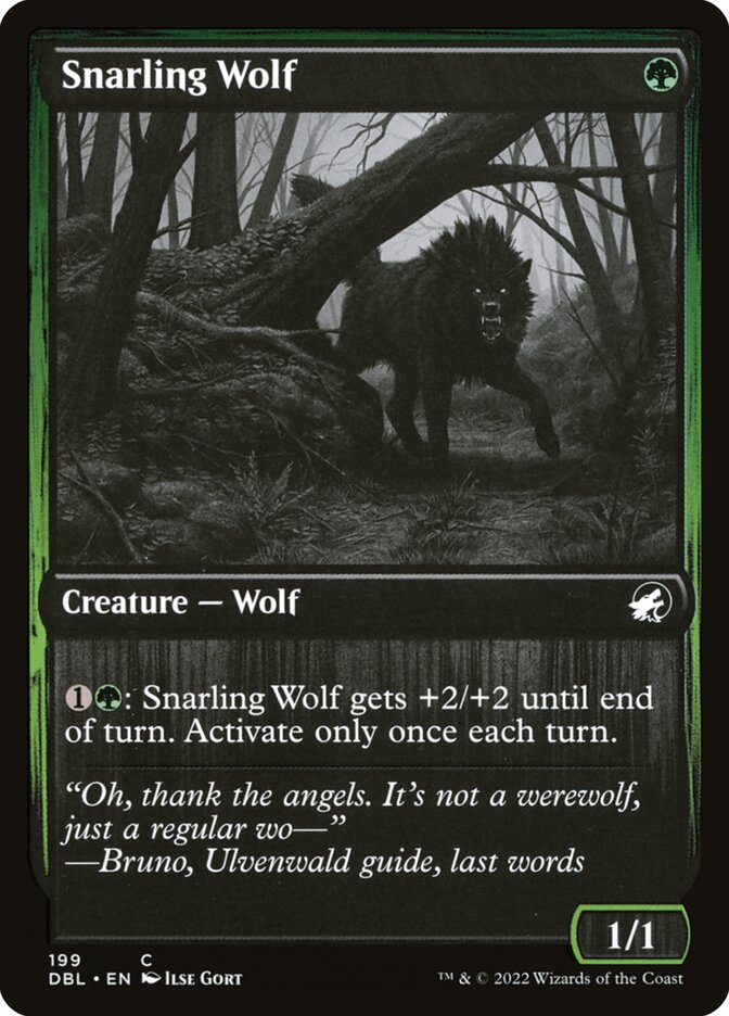 Snarling Wolf (199) - Innistrad: Double Feature (DBL)