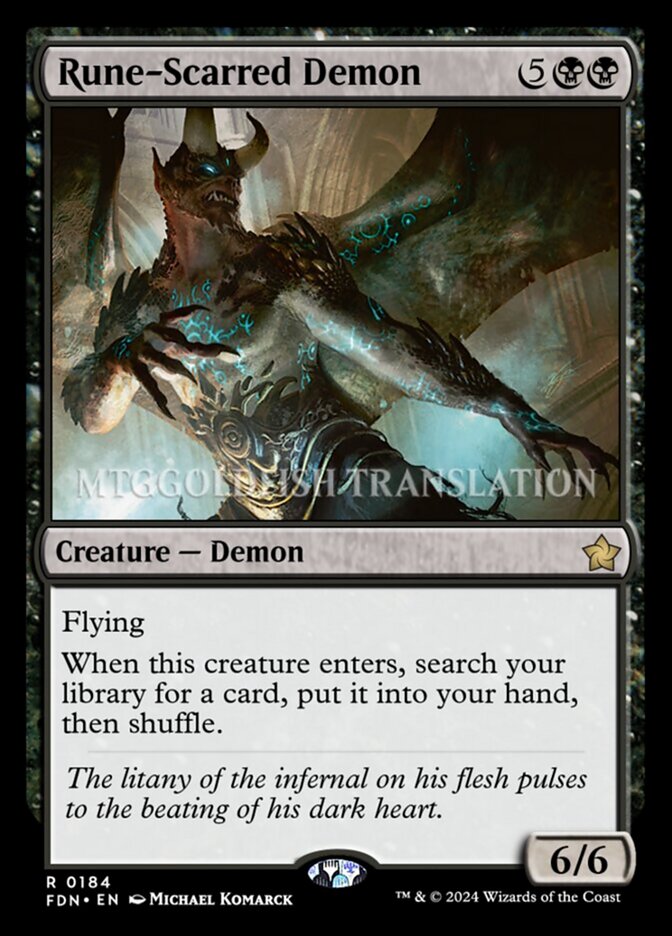 Rune-Scarred Demon - [Foil] Foundations (FDN)