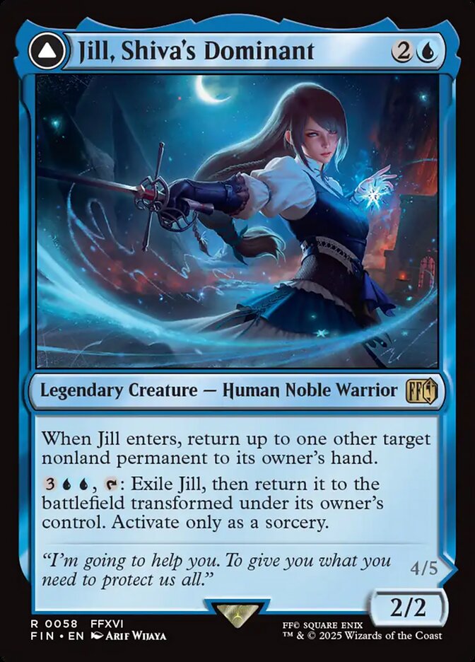 Jill, Shiva's Dominant // Shiva, Warden of Ice (58) - [Foil] Final Fantasy (FIN)