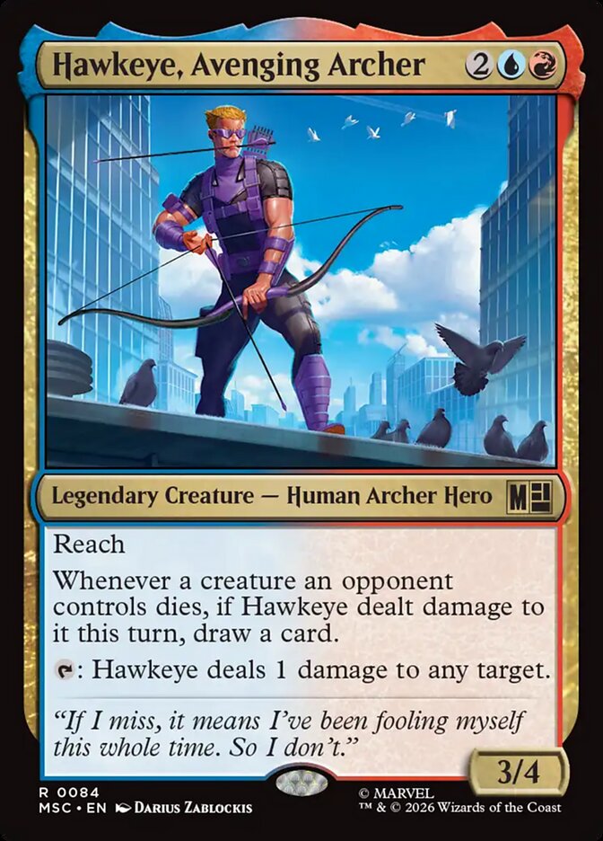 Hawkeye, Avenging Archer (84) - Marvel Super Heroes Commander (MSC)