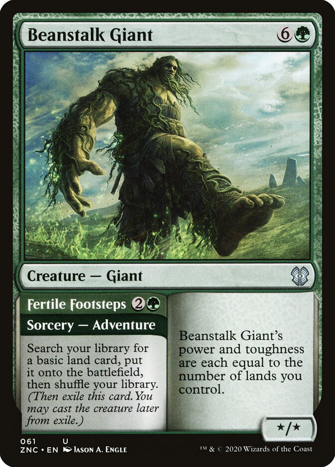Beanstalk Giant // Fertile Footsteps (61) - Zendikar Rising Commander (ZNC)