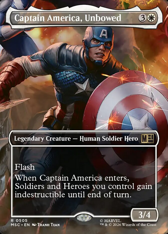 Captain America, Unbowed (505) - Marvel Super Heroes Commander (MSC)