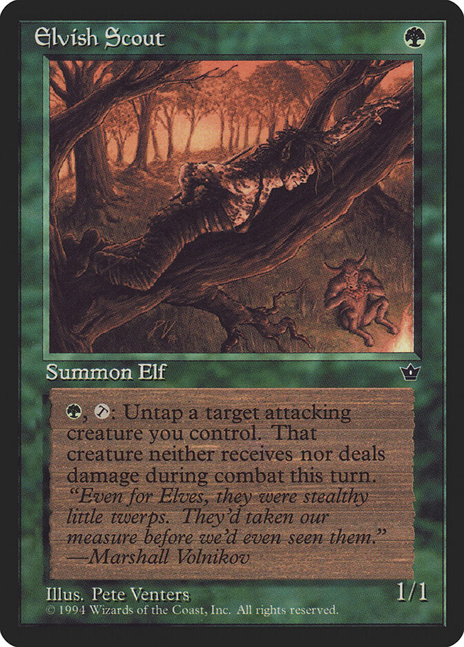 Elvish Scout (68b) - Fallen Empires (FEM)