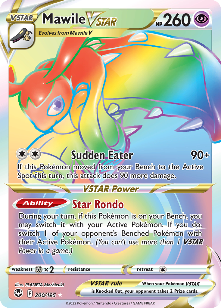 Mawile VSTAR (200/195) - [Rainbow Holo] Silver Tempest (SIT)