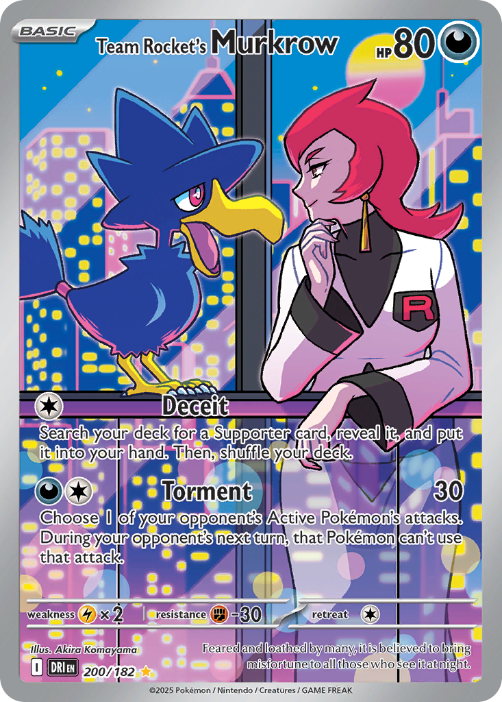 Team Rocket's Murkrow (200/182) - [Illustration Rare] Destined Rivals (DRI)
