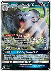 Alolan Persian GX (129) - SM - Cosmic Eclipse (SM12)
