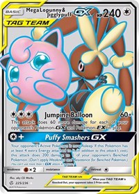 Mega Lopunny & Jigglypuff GX (Full Art) (225) - SM - Cosmic Eclipse (SM12)
