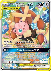Mega Lopunny & Jigglypuff GX (Alternate Full Art) (226) - SM - Cosmic Eclipse (SM12)