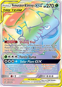 Venusaur & Snivy GX (Secret) (249) - SM - Cosmic Eclipse (SM12)