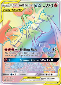 Charizard & Braixen GX (Secret) (251) - SM - Cosmic Eclipse (SM12)