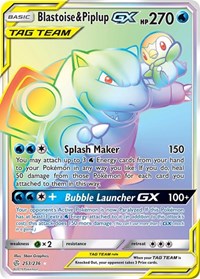 Blastoise & Piplup GX (Secret) (253) - SM - Cosmic Eclipse (SM12)