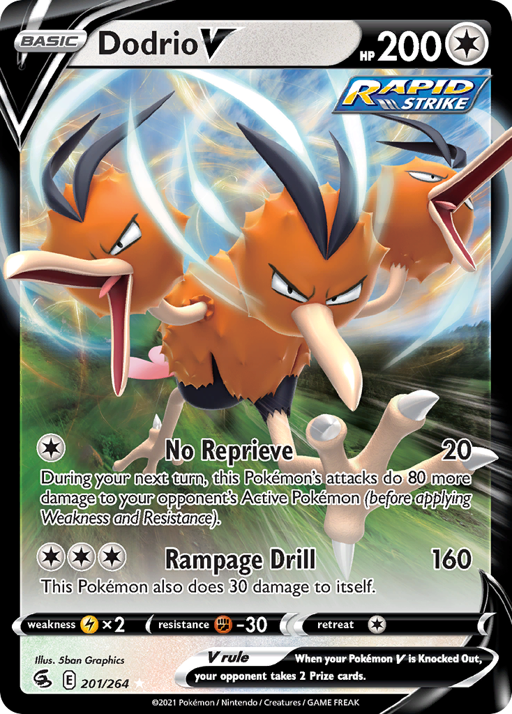 Dodrio V (201/264) - [Holo Foil] Fusion Strike (FST)