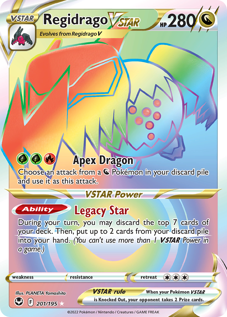 Regidrago VSTAR (201/195) - [Rainbow Holo] Silver Tempest (SIT)