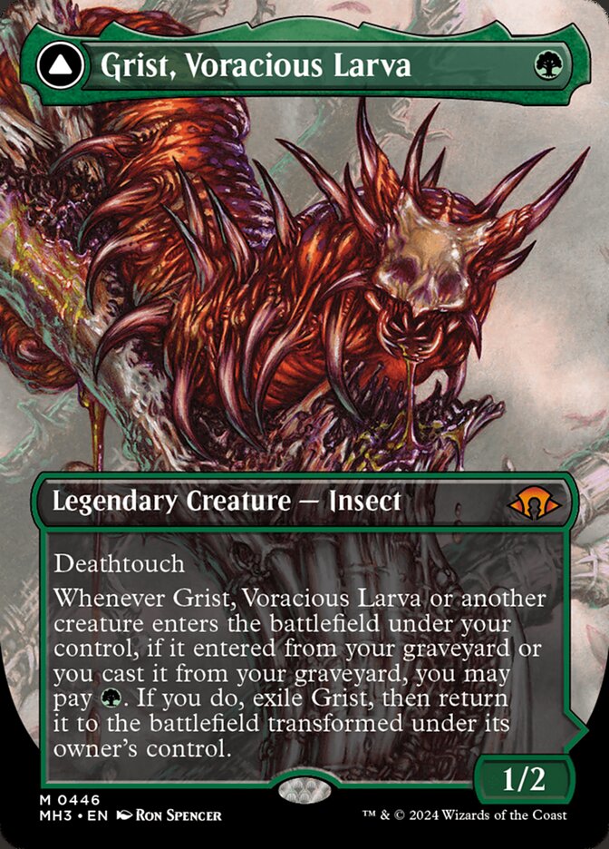 Grist, Voracious Larva // Grist, the Plague Swarm - [Borderless] Modern Horizons 3 (MH3)