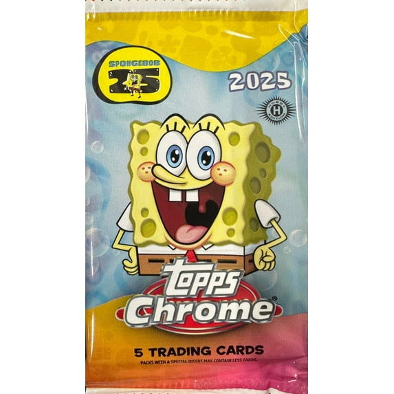2025 Topps Chrome 25th Anniversary SpongeBob Hobby Pack