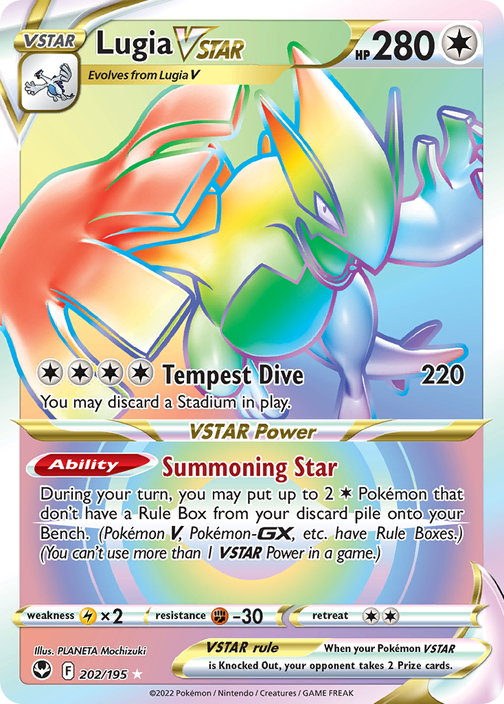 Lugia VSTAR (202/195) - [Rainbow Holo] Silver Tempest (SIT)