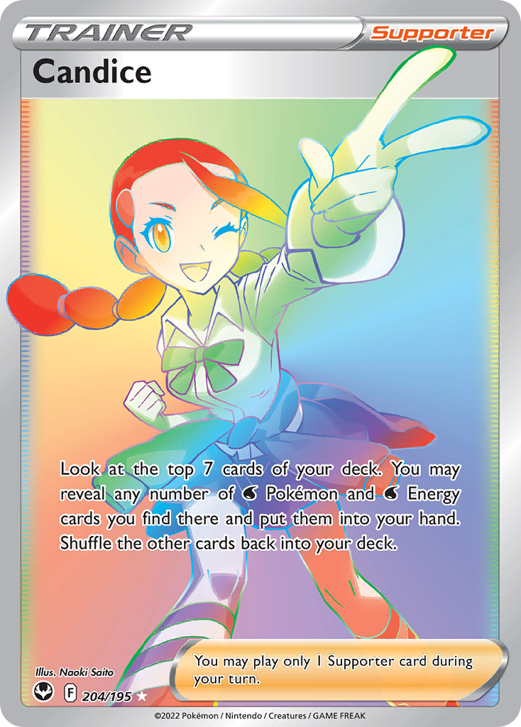 Candice (204/195) - [Rainbow Holo] Silver Tempest (SIT)