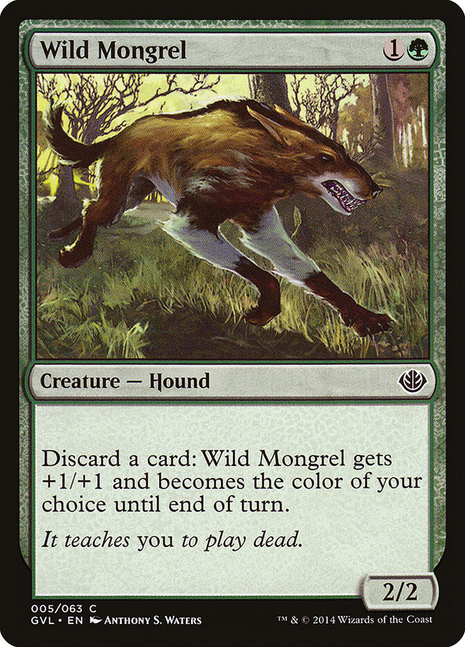 Wild Mongrel (5) - Duel Decks Anthology: Garruk vs. Liliana (GVL)