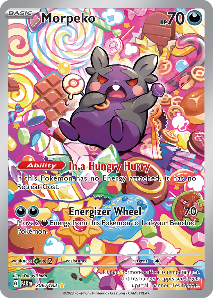 Morpeko (206/182) - [Illustration Rare] Paradox Rift (PAR)