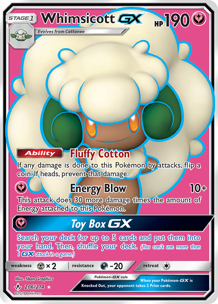 Whimsicott-GX (206/214) - [Full Art] Unbroken Bonds (UNB)
