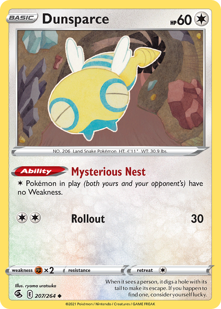 Dunsparce (207/264) - [Reverse Holo] Fusion Strike (FST)