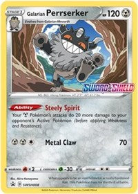 Galarian Perrserker - SWSH008 (Prerelease) (SWSH008) - SWSH: Sword & Shield Promo Cards (SWSD)