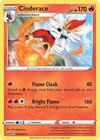 Cinderace (36) - SWSH01: Sword & Shield Base Set (SWSH01)