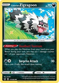 Galarian Zigzagoon (117) - SWSH01: Sword & Shield Base Set (SWSH01)