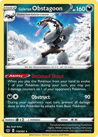 Galarian Obstagoon (119) - SWSH01: Sword & Shield Base Set (SWSH01)