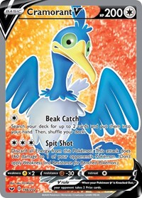 Cramorant V Full Art (198) - SWSH01: Sword & Shield Base Set (SWSH01)