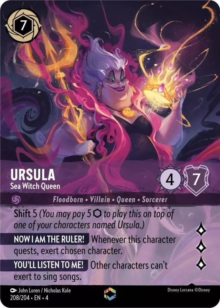 Ursula - Sea Witch Queen - [Foil, Enchanted] Ursula's Return (4)