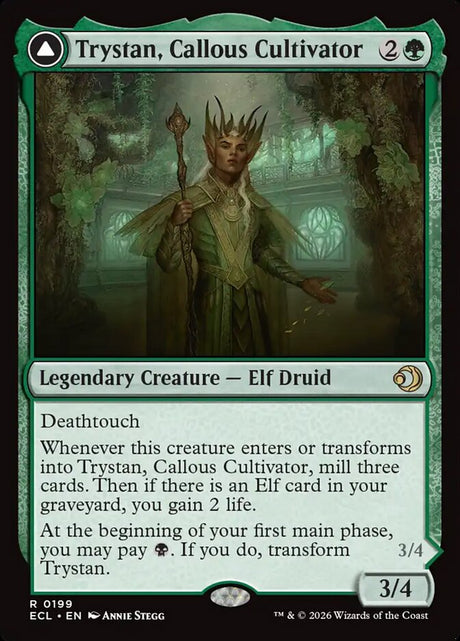 Trystan, Callous Cultivator // Trystan, Penitent Culler (199) - Lorwyn Eclipsed (ECL)