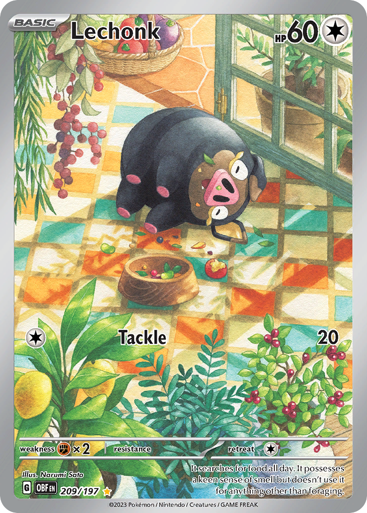 Lechonk (209/197) - [Illustration Rare] Obsidian Flames (OBF)
