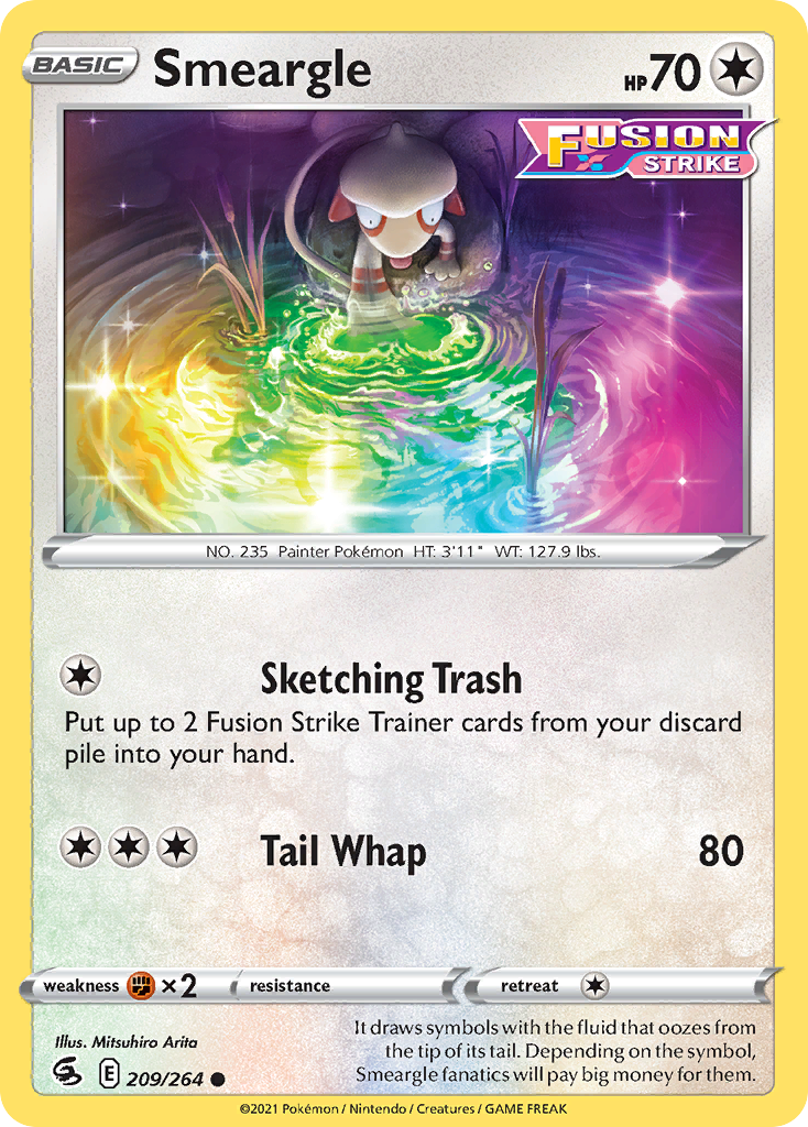 Smeargle (209/264) - [Reverse Holo] Fusion Strike (FST)