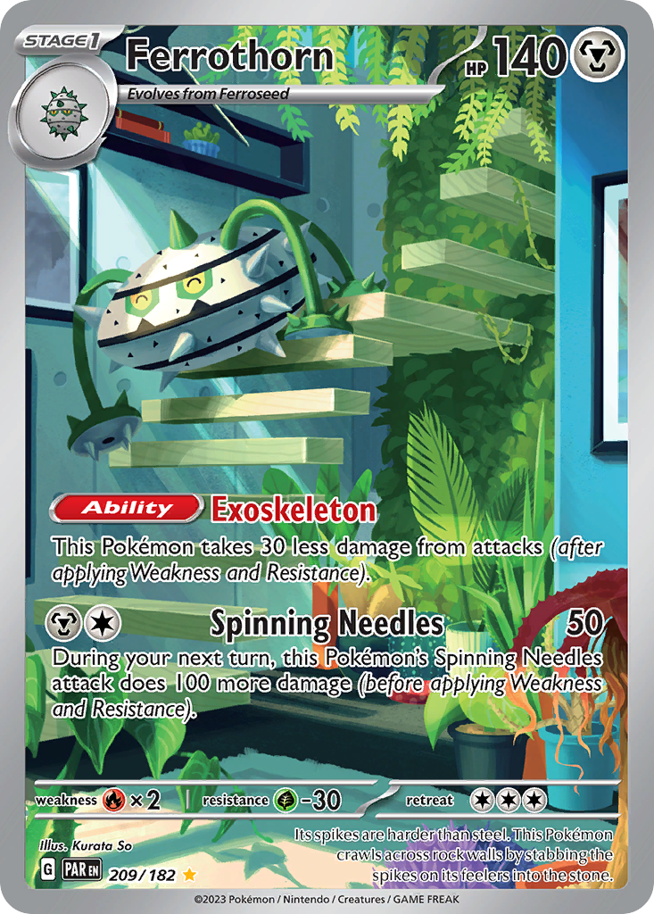 Ferrothorn (209/182) - [Illustration Rare] Paradox Rift (PAR)