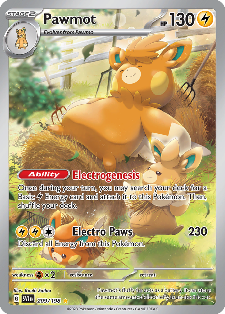 Pawmot (209/198) - [Illustration Rare] Scarlet & Violet (SVI)