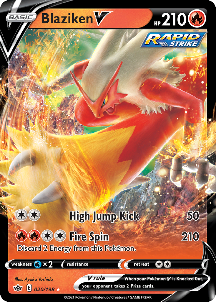Blaziken V (20/198) - [Holo Foil] Chilling Reign (CRE)