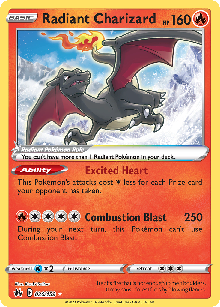 Radiant Charizard (20/159) - [Radiant Holo] Crown Zenith (CRZ)