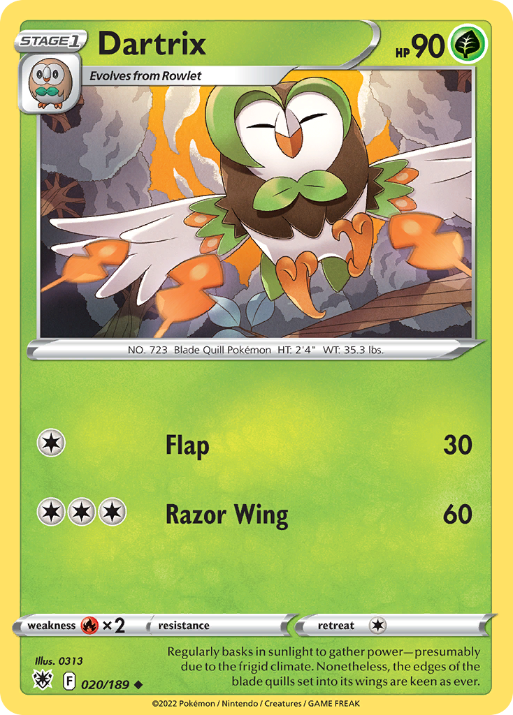 Dartrix (20/189) - [Reverse Holo] Astral Radiance (ASR)