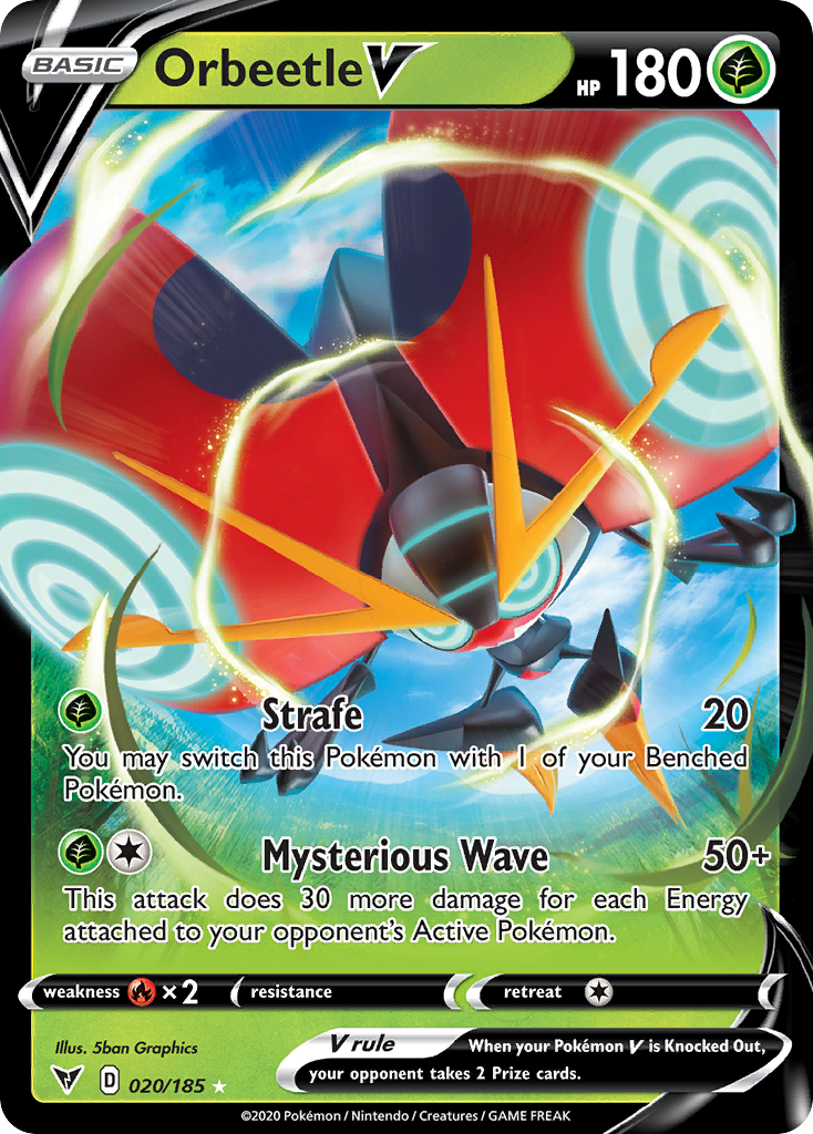 Orbeetle V (20/185) - [Holo Foil] Vivid Voltage (VIV)