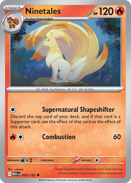 Ninetales (20/132) - [Reverse Holo] Mega Evolution (MEG)