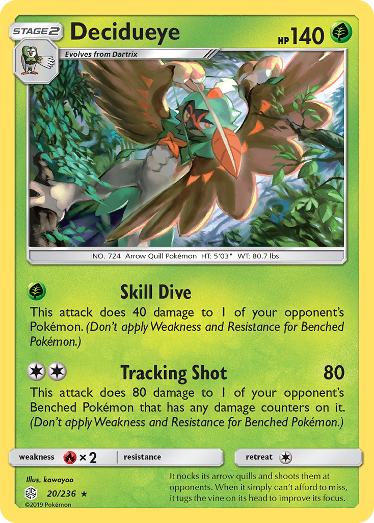 Decidueye (20/236) - [Reverse Holo] Cosmic Eclipse (CEC)