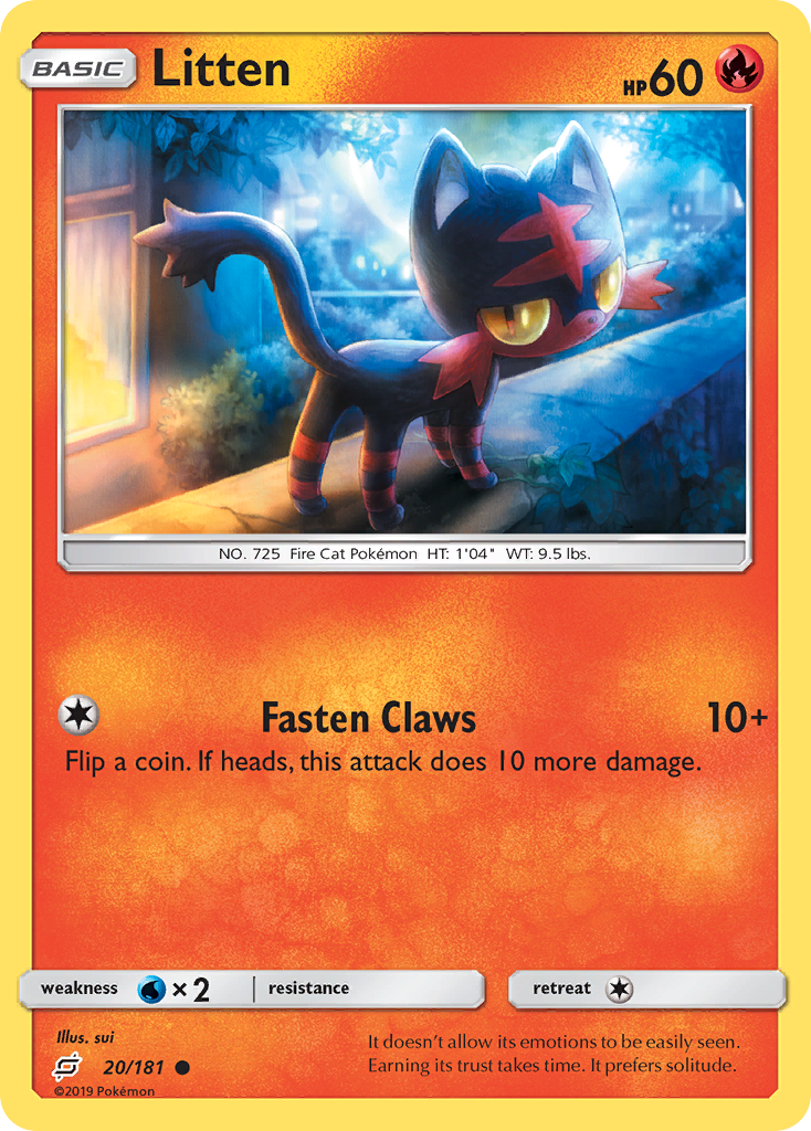 Litten (20/181) - [Reverse Holo] Team Up (TEU)